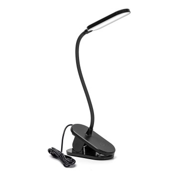 Aigostar - LED Dimmable table lamp with clip LED/2,5W/5V black