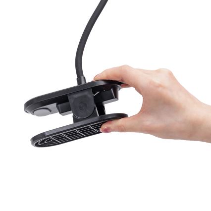 Aigostar - LED Dimmable table lamp with clip LED/2,5W/5V black