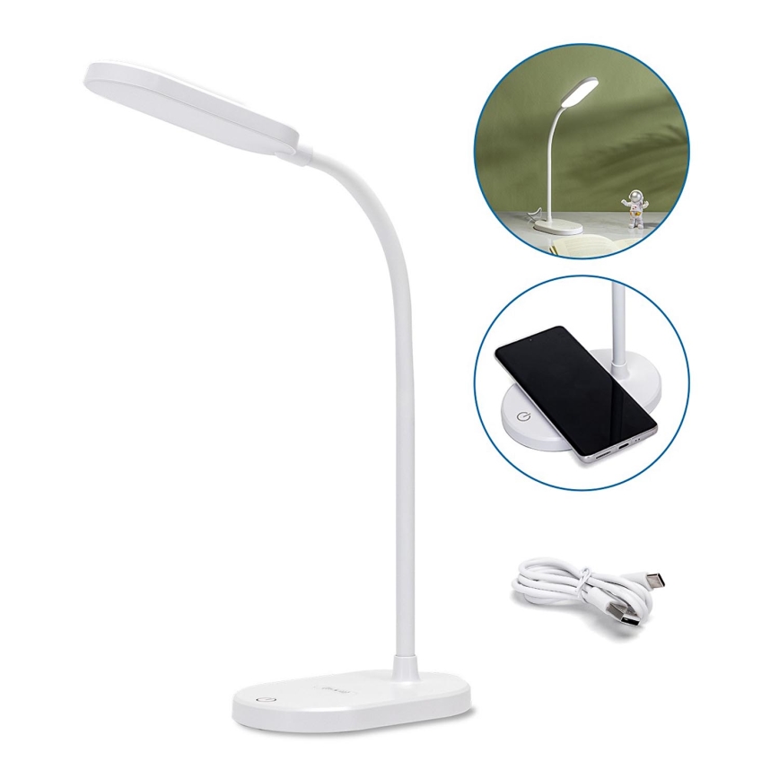Aigostar - LED Dimmable table lamp with wireless charging LED/2,5W/5V white