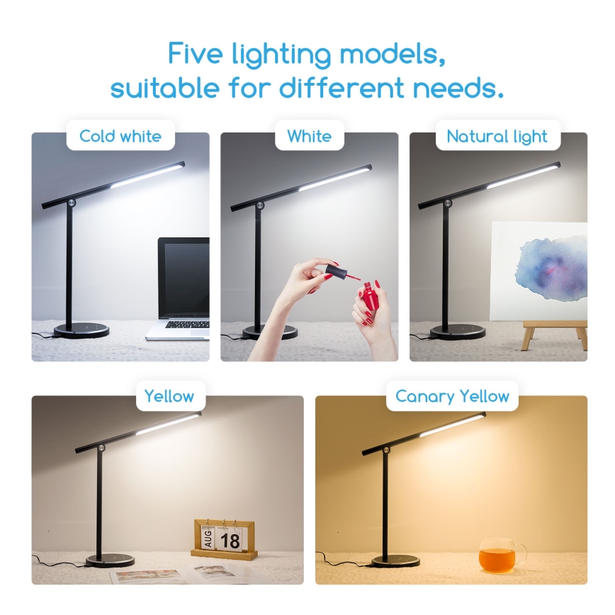 Aigostar - LED Dimmable touch table lamp LED/8W/230V 3000-6000K black
