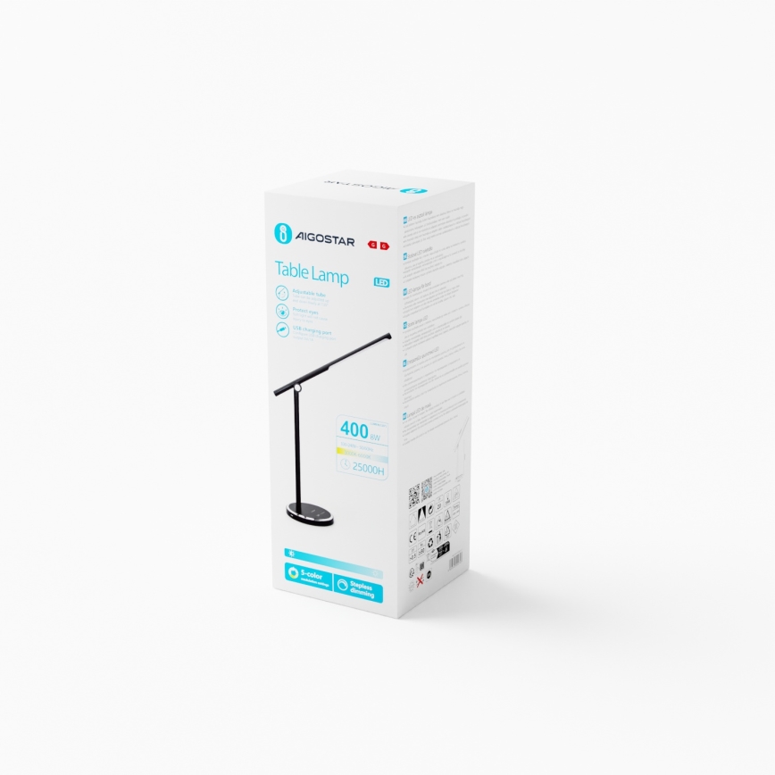 Aigostar - LED Dimmable touch table lamp LED/8W/230V 3000-6000K black