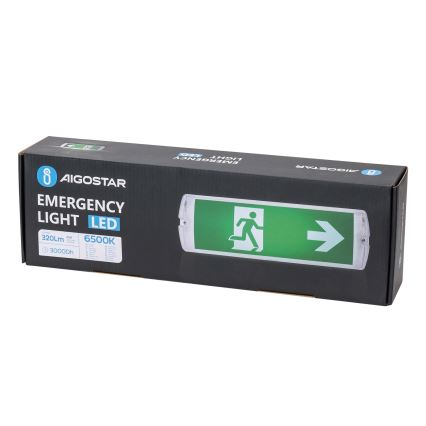 Aigostar - LED Emergency light EMERGENCY EXIT LED/4W/230V IP65 6500K 600mAh