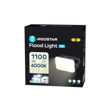 Aigostar - LED Floodlight LED/10W/230V 4000K IP65 black