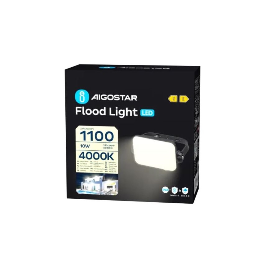 Aigostar - LED Floodlight LED/10W/230V 4000K IP65 black