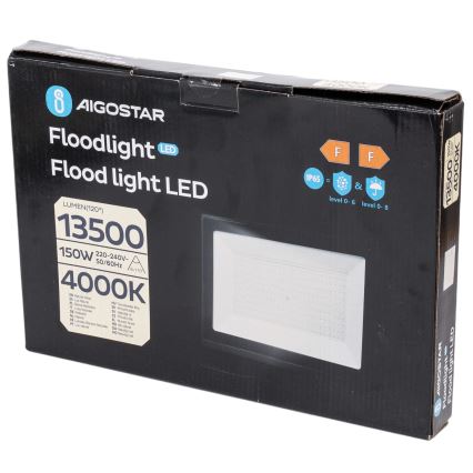 Aigostar - LED Floodlight LED/150W/230V 4000K IP65 black