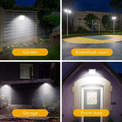 Aigostar - LED Floodlight LED/150W/230V grey 6500K IP65