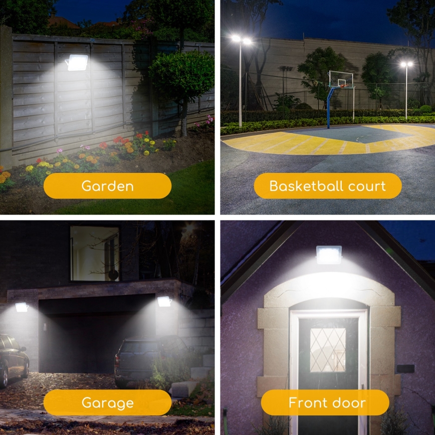 Aigostar - LED Floodlight LED/150W/230V grey 6500K IP65