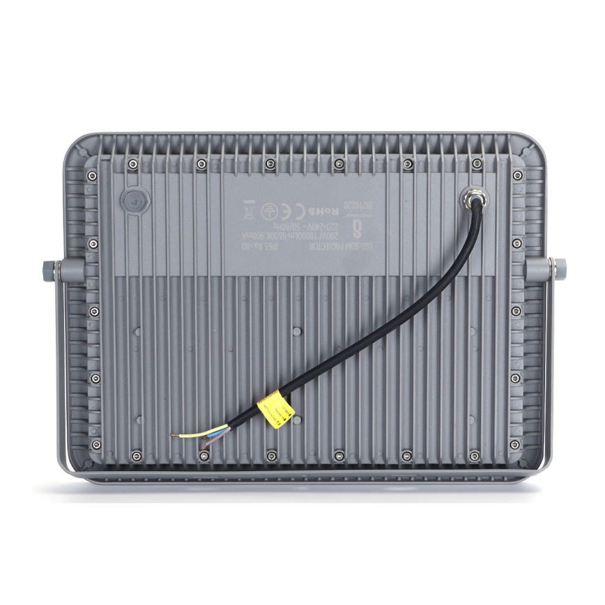 Aigostar - LED Floodlight LED/200W/230V grey 6500K IP65