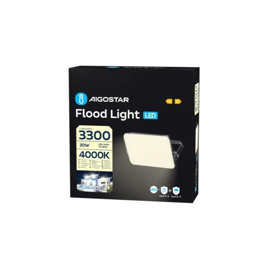 Aigostar - LED Floodlight LED/30W/230V 4000K IP65 black