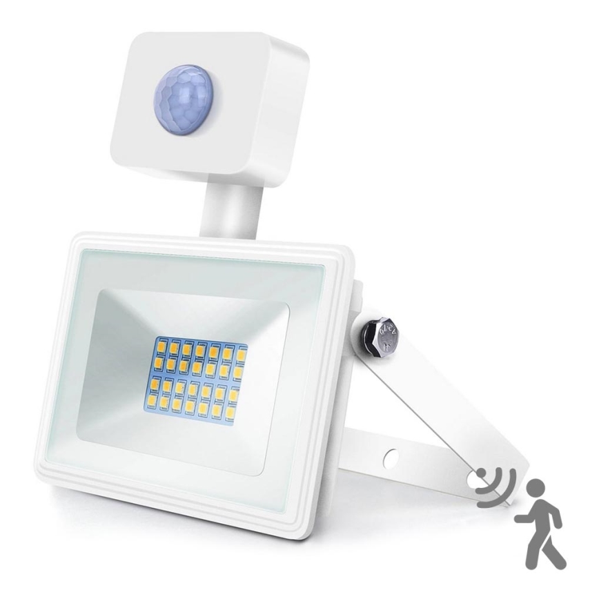 Aigostar - LED Floodlight with a sensor LED/20W/230V 4000K IP65 white