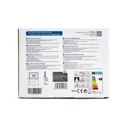 Aigostar - LED Floodlight with a sensor LED/20W/230V 4000K IP65 white