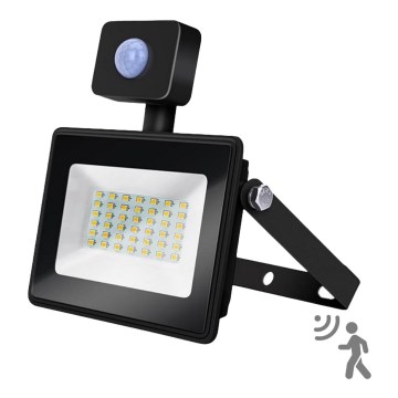 Aigostar - LED Floodlight with a sensor LED/50W/230V 4000K IP65 black