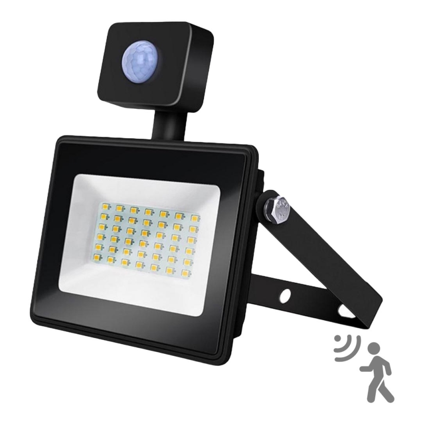 Aigostar - LED Floodlight with a sensor LED/50W/230V 4000K IP65 black