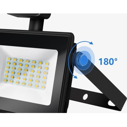 Aigostar - LED Floodlight with a sensor LED/50W/230V 4000K IP65 black