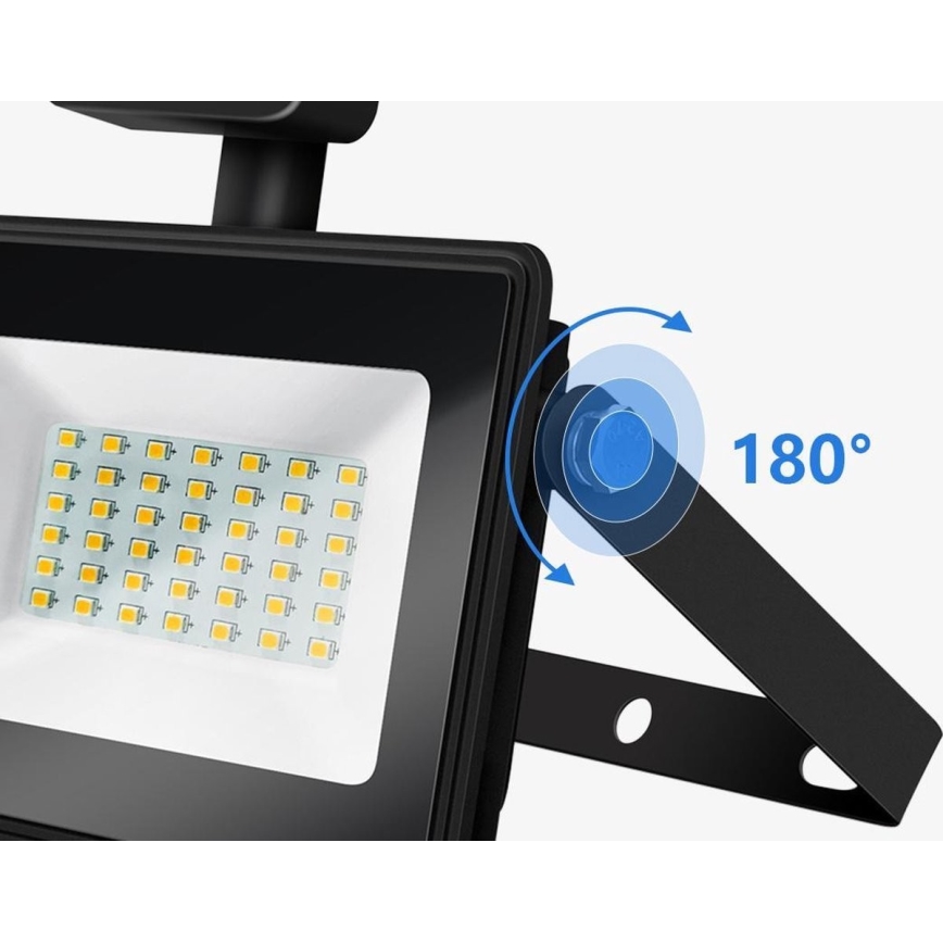 Aigostar - LED Floodlight with a sensor LED/50W/230V 4000K IP65 black
