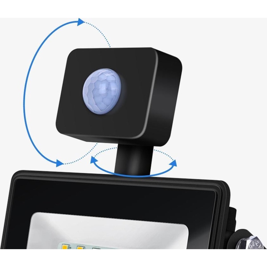 Aigostar - LED Floodlight with a sensor LED/50W/230V 4000K IP65 black