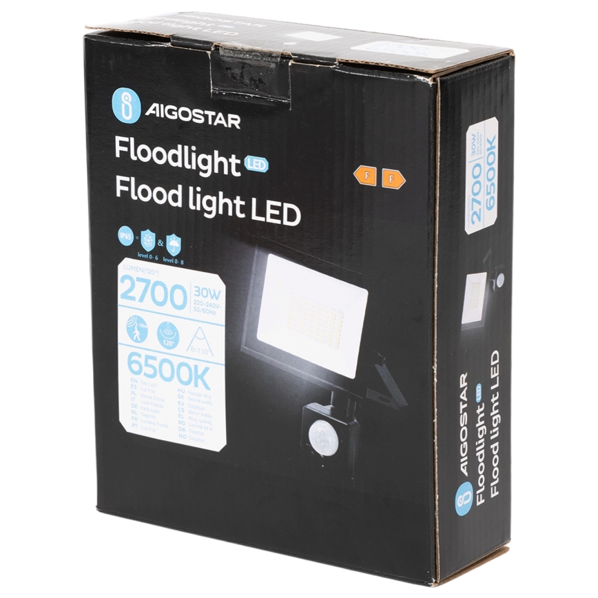 Aigostar - LED Floodlight with Sensor LED/30W/230V 6500K IP65