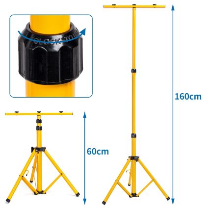 Aigostar - LED Floodlight with Stand 2xLED/30W/230V 6500K IP65 orange/black