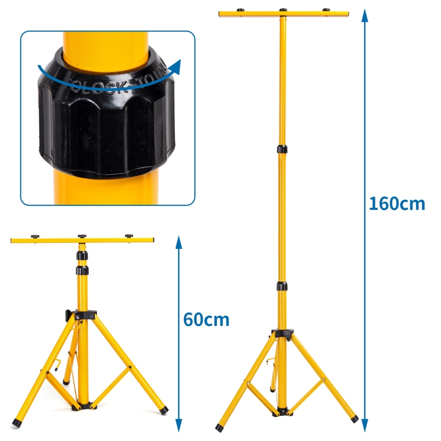 Aigostar - LED Floodlight with Stand 2xLED/30W/230V 6500K IP65 orange/black