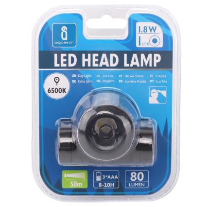 Aigostar - LED Headlamp LED/1,8W/3xAAA