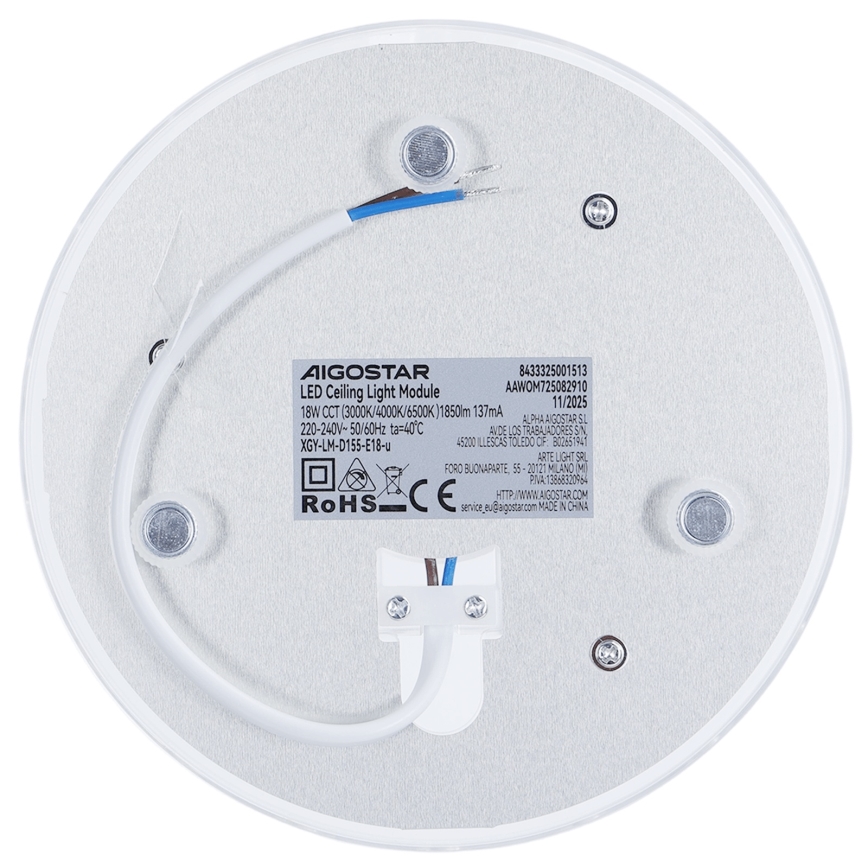 Aigostar - LED Magnetic Module LED/18W/230V 3000/4000/6500K