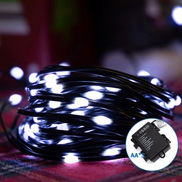 Aigostar - LED Outdoor Christmas chain 100xLED/8 functions 10,3m IP44 cool white