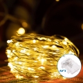 Aigostar -LED Outdoor Christmas chain 100xLED/8 functions 3xAA 10,3m IP44 warm white