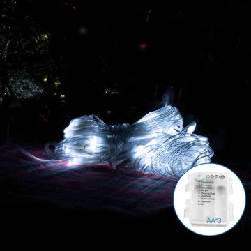 Aigostar -LED Outdoor Christmas chain 100xLED/8 functions 4,5x1,5m IP44 cool white