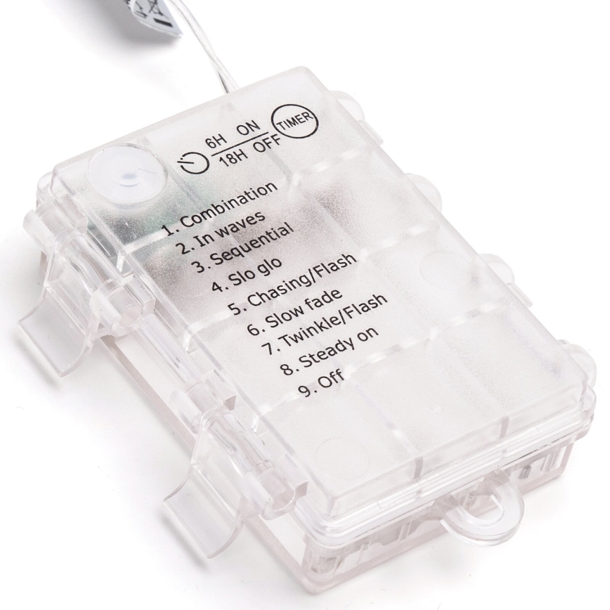 Aigostar -LED Outdoor Christmas chain 150xLED/8 functions 3xAA 15,3m IP44 multicolor