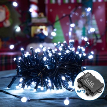 Aigostar - LED Outdoor Christmas chain 200xLED/8 functions 10,3m IP44 cool white