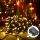 Aigostar - LED Outdoor Christmas chain 200xLED/8 functions 3xAA 10,3m IP44 warm white