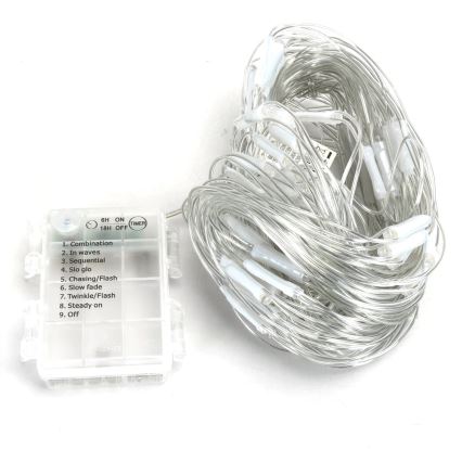 Aigostar - LED Outdoor Christmas chain 200xLED/8 functions 6x1,5m IP44 cool white