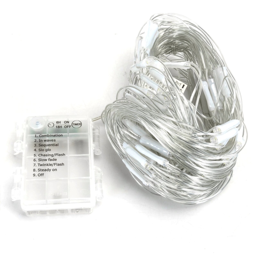 Aigostar - LED Outdoor Christmas chain 200xLED/8 functions 6x1,5m IP44 cool white