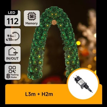 Aigostar - LED Outdoor Christmas decoration 112xLED/3,6W/230V 2m IP44 warm white