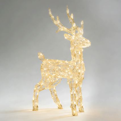 Aigostar - LED Outdoor Christmas Decoration 120xLED/8 functions 0,8m IP44 warm white snowman