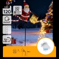 Aigostar - LED Outdoor Christmas Decoration 120xLED/3xAA/8 Functions 80 cm IP44 Santa/Warm White