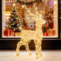 Aigostar - LED Outdoor Christmas Decoration 120xLED/8 functions 0,8m IP44 warm white snowman