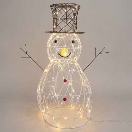 Aigostar - LED Outdoor Christmas Decoration 140 LEDs / 8 functions 0.6m IP44 warm white snowman