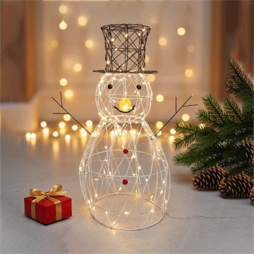Aigostar - LED Outdoor Christmas Decoration 140 LEDs / 8 functions 0.6m IP44 warm white snowman