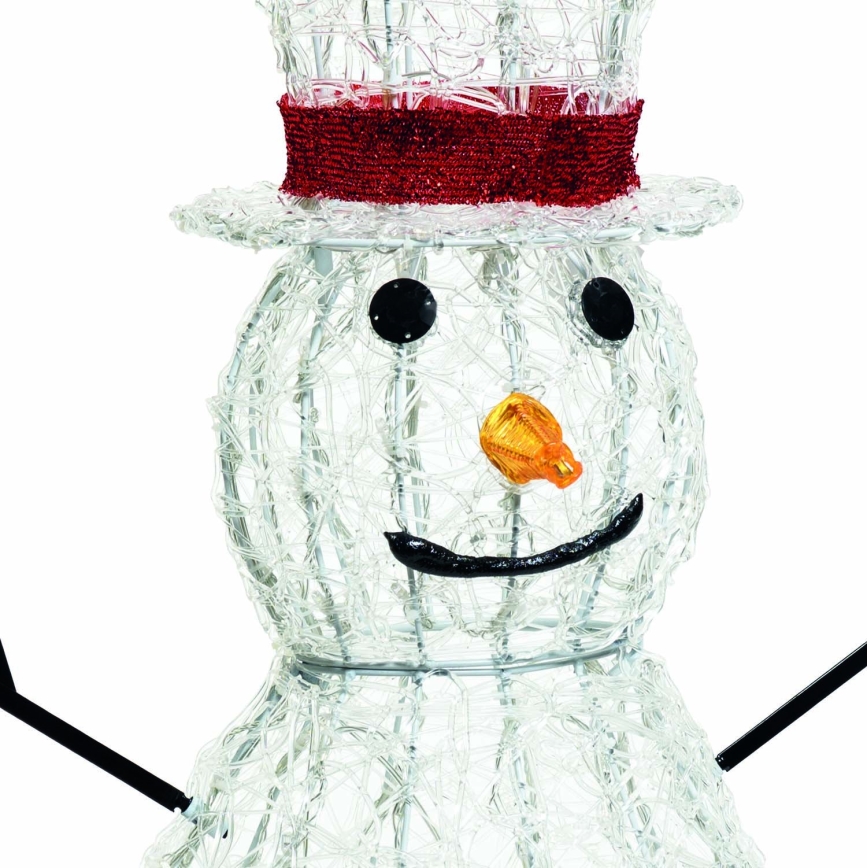 Aigostar - LED Outdoor Christmas Decoration 160 LEDs / 8 functions 0.7 m IP44 Cool White Snowman
