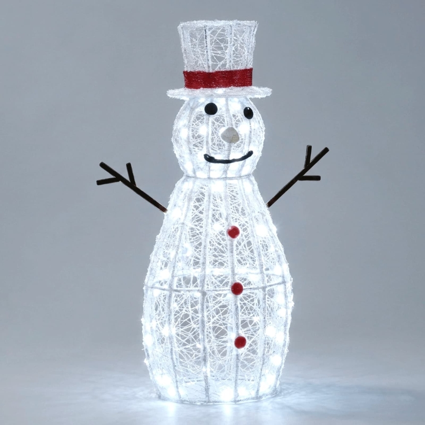 Aigostar - LED Outdoor Christmas Decoration 180xLED/8 functions 0.9 m IP44 cool white snowman
