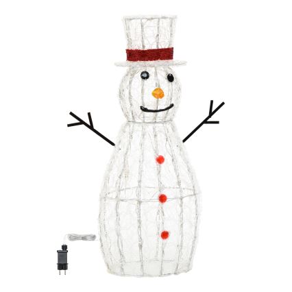 Aigostar - LED Outdoor Christmas Decoration 180xLED/8 functions 0.9 m IP44 cool white snowman