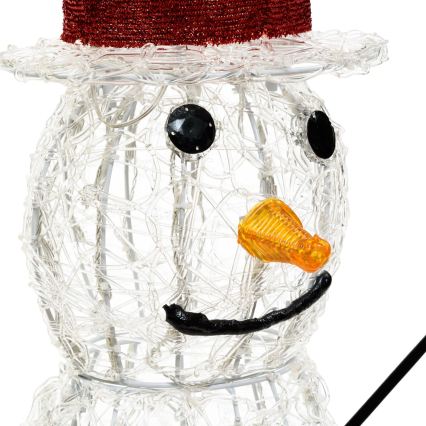 Aigostar - LED Outdoor Christmas Decoration 180xLED/8 functions 0.9 m IP44 cool white snowman
