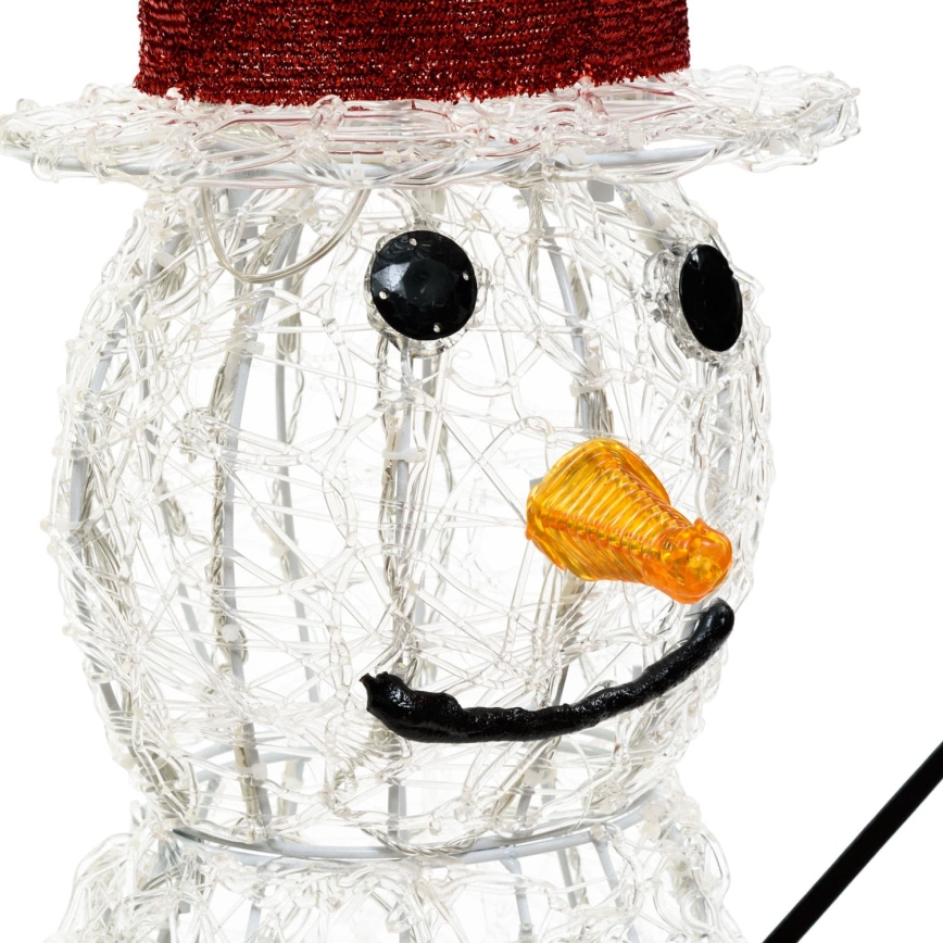 Aigostar - LED Outdoor Christmas Decoration 180xLED/8 functions 0.9 m IP44 cool white snowman