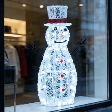 Aigostar - LED Outdoor Christmas Decoration 180xLED/8 functions 0.9 m IP44 cool white snowman