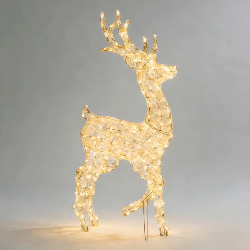 Aigostar - LED Outdoor Christmas Decoration, 240 LEDs / 8 functions, 1.25 m, IP44, warm white, reindeer