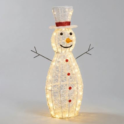 Aigostar - LED Outdoor Christmas Decoration 260 LEDs/8 functions 1.2m IP44 warm white snowman