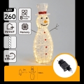 Aigostar - LED Outdoor Christmas Decoration 260 LEDs/8 functions 1.2m IP44 warm white snowman