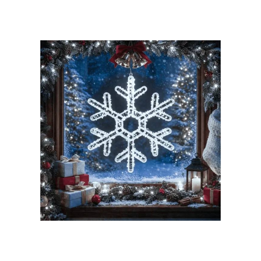Aigostar - LED Outdoor Christmas Decoration 540 LEDs/6W/230V IP44 Cool White 45cm Snowflake