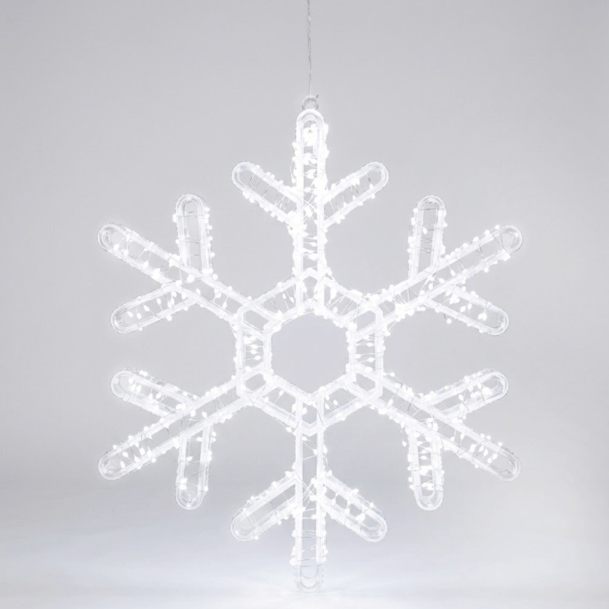 Aigostar - LED Outdoor Christmas Decoration 540 LEDs/6W/230V IP44 Cool White 45cm Snowflake
